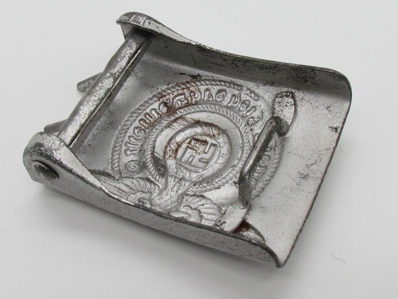 Unmarked Steel Waffen-SS buckle by Overhoff