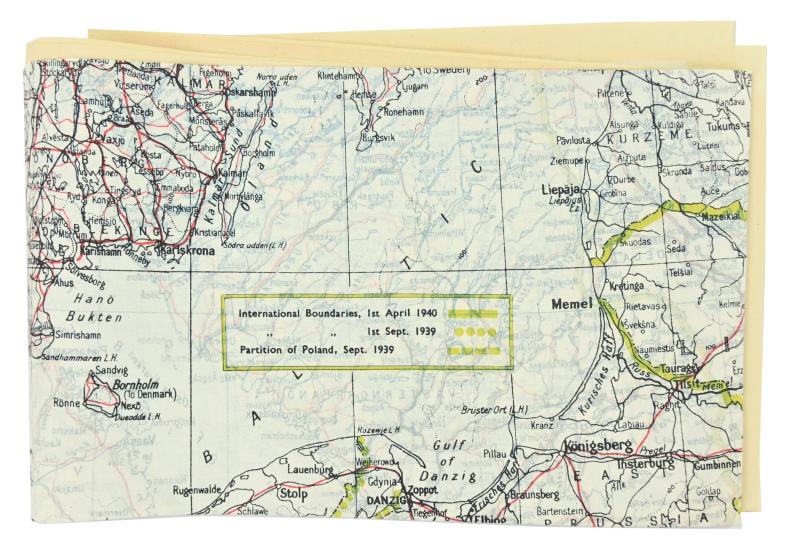 British RAF WW2 Escape Map "Scandinavia and The Baltic".