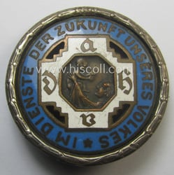 Superb, neatly enamelled and/or (pre-)TR-period lapel-pin (ie. 'service-brooch'...