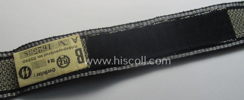 Stunning, Waffen-SS officers-type, 1939/40-pattern cuff-title (ie. 'Ärmelstreifen') as executed in flat-wire 'BeVo'-weave-pattern (in Gothic-styled script!) for an officer who served within the: SS-Rgt. 'Deutschland' (2. SS-Pz-Div. "Das Reich...