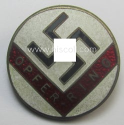 Neatly enamelled, 'N.S.D.A.P.'-related membership-pin- ie. party-badge (aka: 'Opferring...