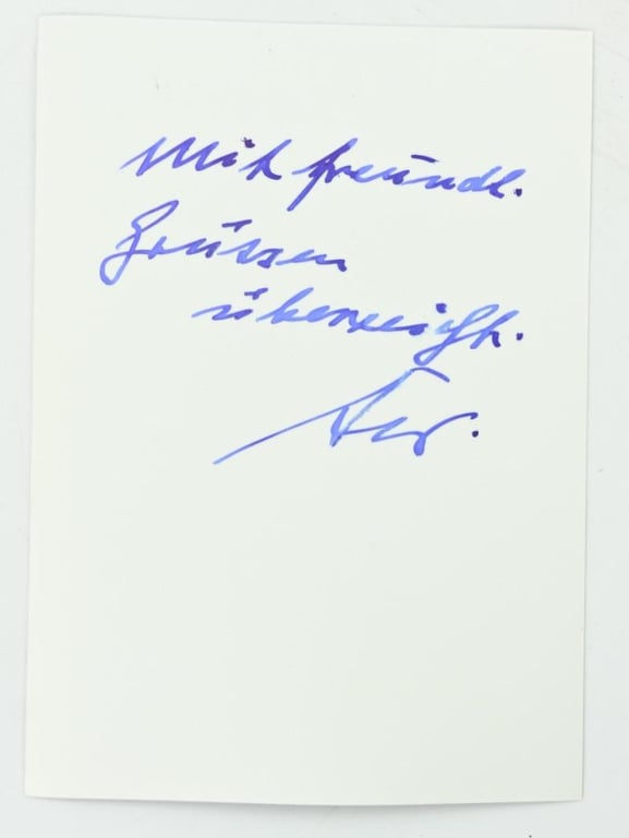 Signature of Wehrmacht Heer KC Recipient 'Wolf Ewert'