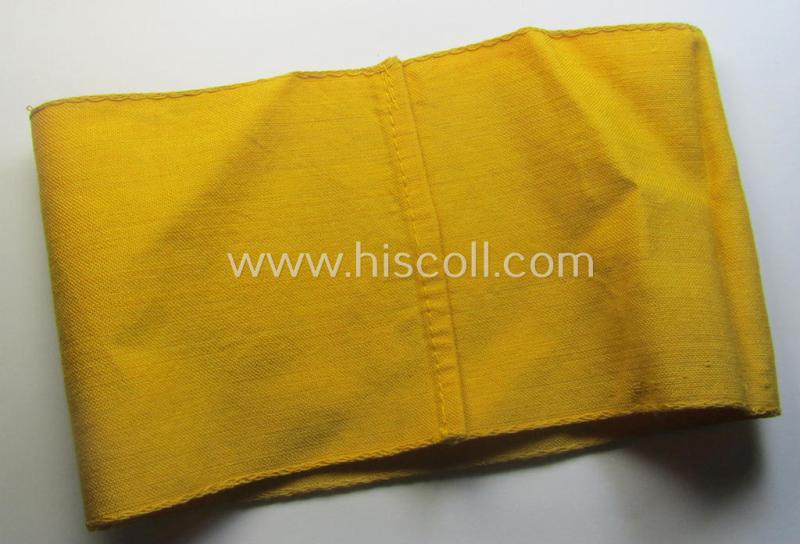 Linnen-based- and/or 'machine-woven', golden-yellow-coloured armband (ie. 'Armbinde') showing a woven eagle-device as specifically intended for (civilian) staff-members (ie. 'Zivilangestellten') of the armed forces ie. 'Deutsche Wehrmacht'