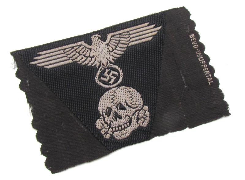 Waffen-SS Panzer ‘BeVo’ trapezoid M43 cap insignia