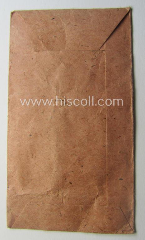 WH (Heeres- ie. Waffen-SS), typical 'Zellstoff'-based (albeit non-maker-marked!) medal-pouch as was intended for a: 'Panzerkampf-Abzeichen in Silber' (or: silver-class PAB)