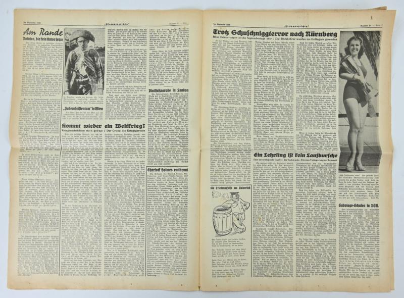 German Third Reich Newspaper 'Flammenzeichen' 1938