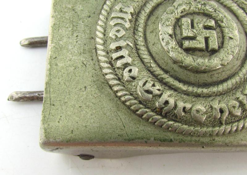 Early Waffen-SS belt buckle in nickel silver by Overhoff (O&C ges. gesch.)