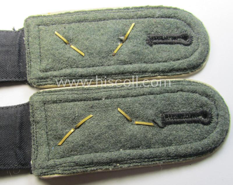 Pair of Waffen-SS NCO-type shoulderstraps: 'SS-Hauptscharführer' who served within the: 'Waffen-SS Infanterie-Truppen'