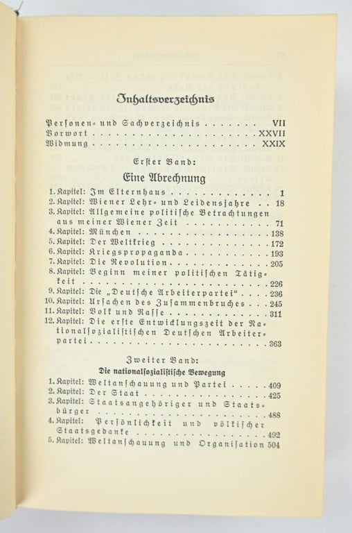 German Adolf Hitler Mein Kampf Book 1933