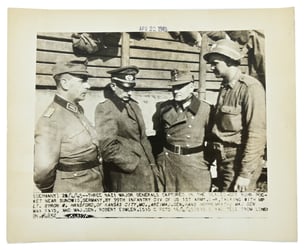 US WW2 Press Photo 'POW Generals'