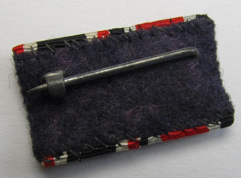 Two-pieced, WWII-period ribbon-bar (ie. 'Feld- o. Bandspange') as was intended for the combination: 'Eisernes Kreuz II. Klasse' (or: iron cross second class) and 'KvK II. Klasse mit Schwertern'