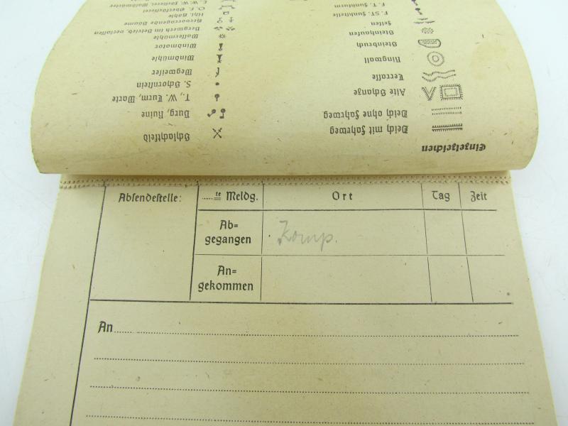 German mapcase notebook ( Melde-Block )