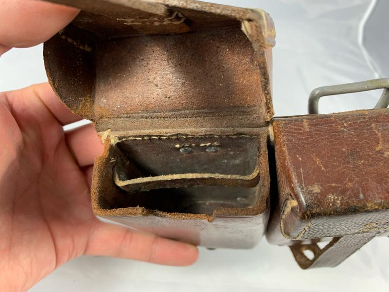K98 Chocolate Brown Leather Ammo Pouch -1939-