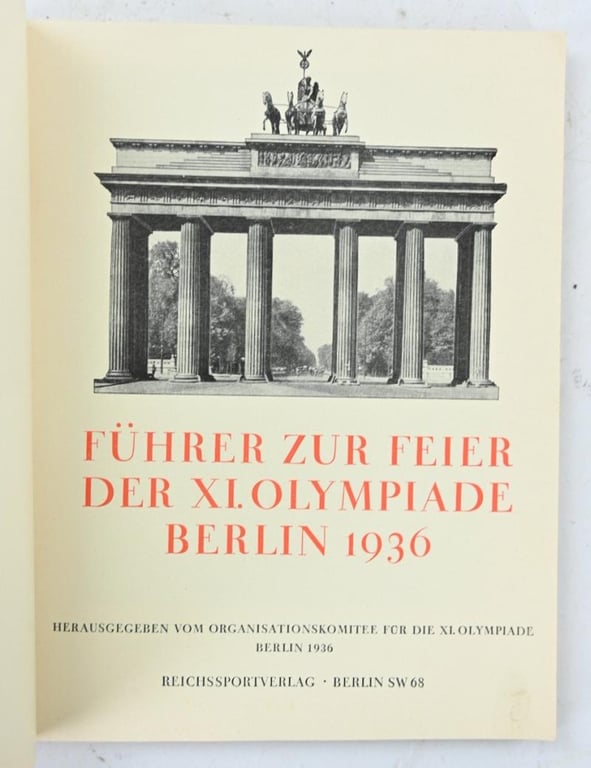 German Third Reich 1936 Olympics Programm Book