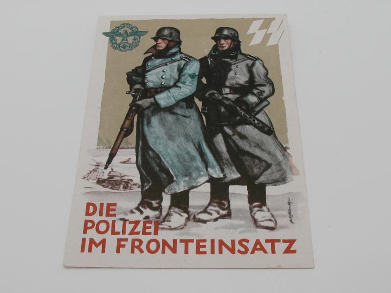 Postcard : SS-Polizei Propaganda Postcard