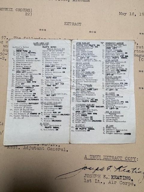 US WW2 Pilot Grouping 460th Bomb Group 50 Missions!