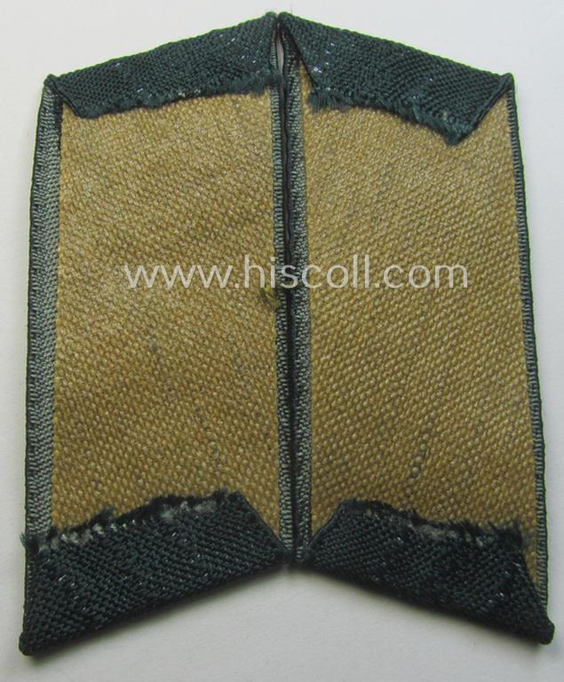 Pair of WH (Heeres) 'BeVo'-woven, EM/NCO-type collar-tabs (or: 'Einheitskragenspiegel'): 'Nachschub-Trpn.'
