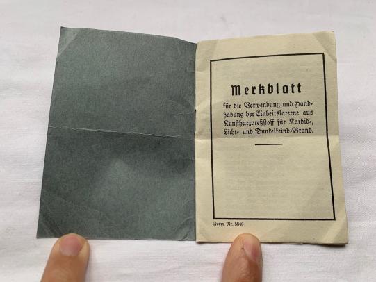 WH (Heer) Manual for Lantern 'Einheitslaterne'