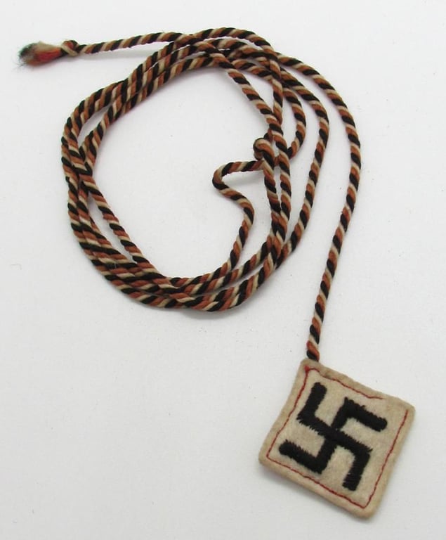 Winterhilfswerk (WHW) Donation Cord with Swastika Pendant