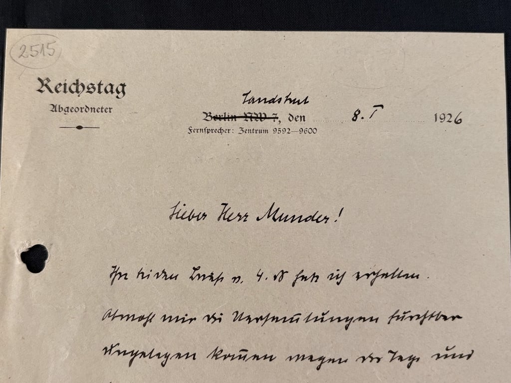 GERMAN WWII VERY RARE GREGOR STRASSER HAND SIGNED AUTOGRAPH LETTER SIGNED