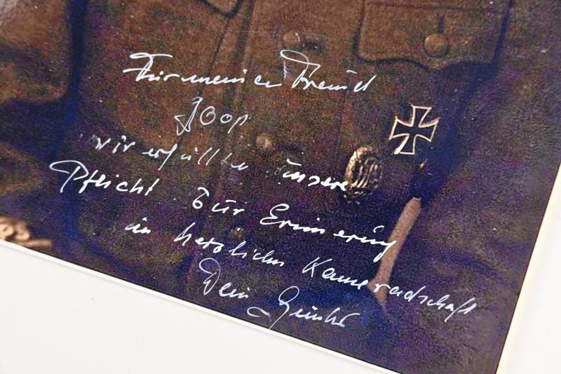 Signature of Wehrmacht Heer KC Recipient 'Günter Halm' LARGE SIZE PORTRAIT PICTURE