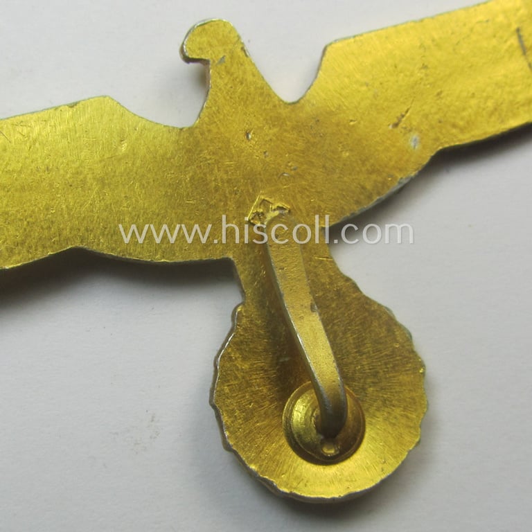 WH (KM) bright-golden-toned, light-weight- (ie. aluminium-) based breast-eagle ('Brustadler') being a neatly 'M'- (ie. 'Maedicke'-) marked example