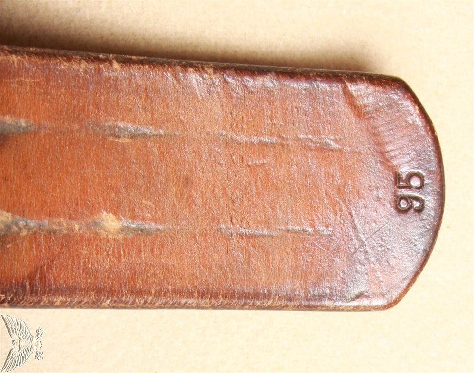 Luftwaffe Brown parade belt with Tabbed Aluminium Buckle