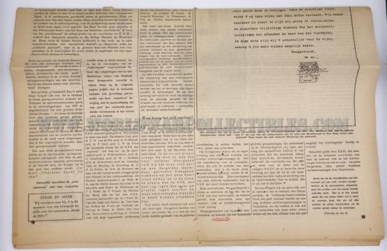 Dutch NSB Special bulletin "Volk en Vaderland"