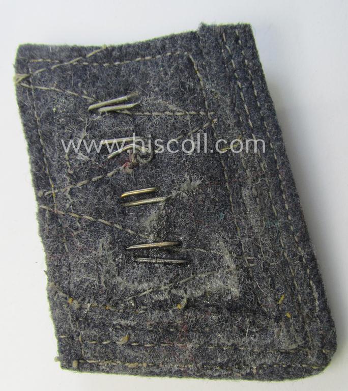 Superb - regrettably single but very desirable! - WH (Luftwaffe) NCO-type collar-tab (ie. 'Kragenspiegel') as was intended for usage by a: 'Feldwebel eines Flieger- o. Fj-Abts. o. Rgts.' and that comes as clearly 'cut-off-a-tunic'