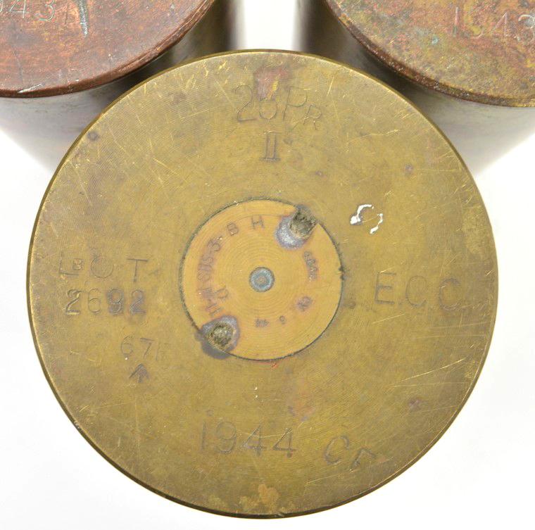 British WW2 25pds Artillery Shells