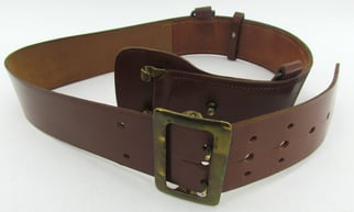 U.S. Sam Browne officer’s belt in brown leather,
