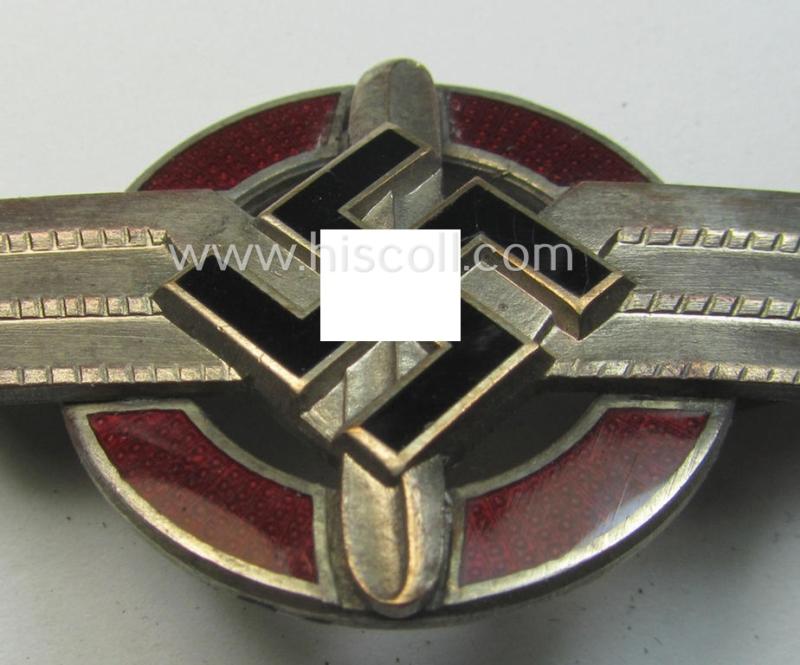 Luxuriously-styled so-called: DLV (ie. 'Deutscher Luftsport Verband') (I deem) visor-cap-device (ie. 'Abzeichen für die Schirmmütze') being a neatly maker- (ie. 'B&N'-) marked example