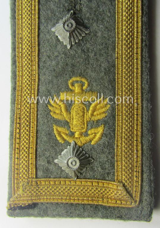 Single, 'cyphered'- (and I deem early- ie. mid-war-period) WH (Kriegsmarine) NCO-type shoulderstrap as was intended for usage by an: 'Oberfeldwebel eines Küsten-Artillerie-Rgts.'