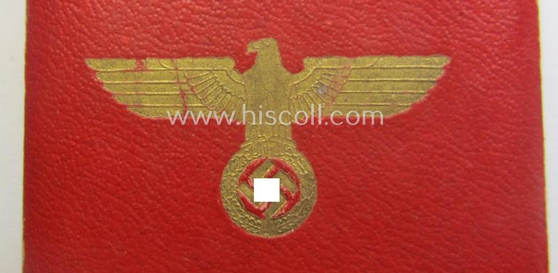 WH Austrian-occupation- (ie. 'Anschluss'-) medal: '13. März 1938' being a very attractive (and minimally tarnished) example that comes stored in its bright-red-coloured- and/or nicely maker-marked etui as issued