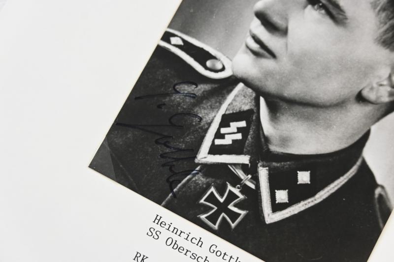 Signature of Waffen-SS KC Recipient Heinrich Gottke