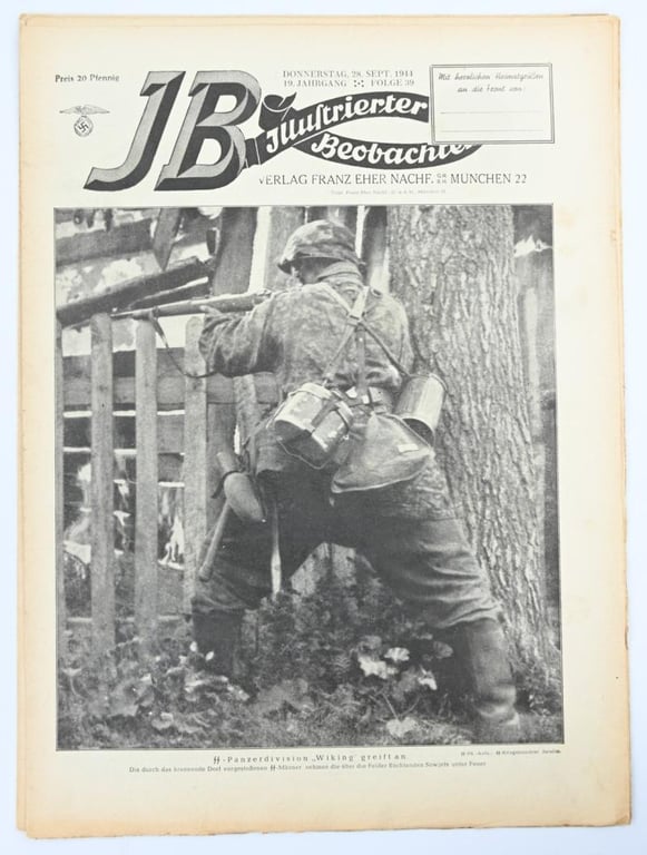 German Third Reich Magazin Illustrierte Beobachter 28 September 1944
