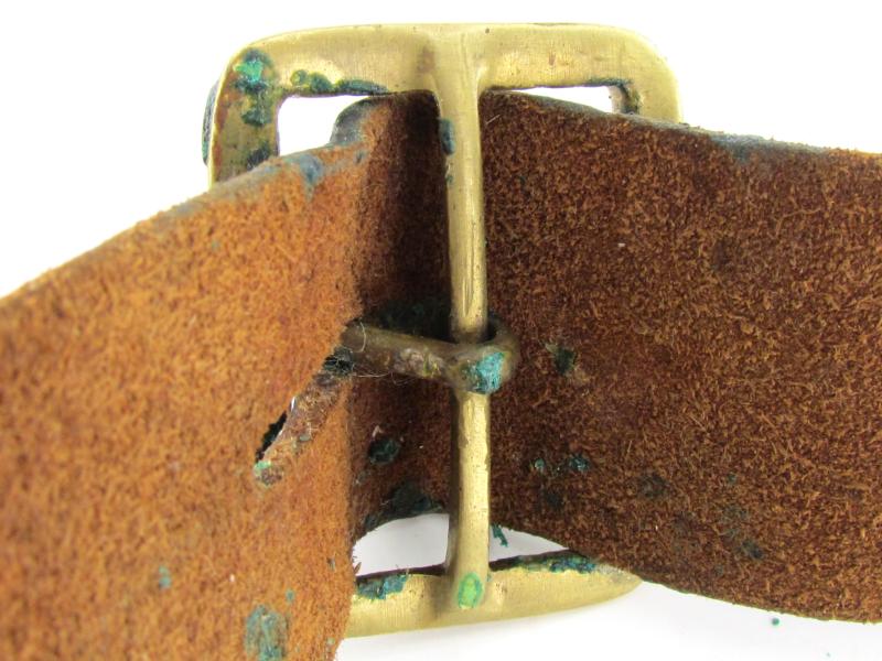 British WWII Leather Belt Maker Marked 1943