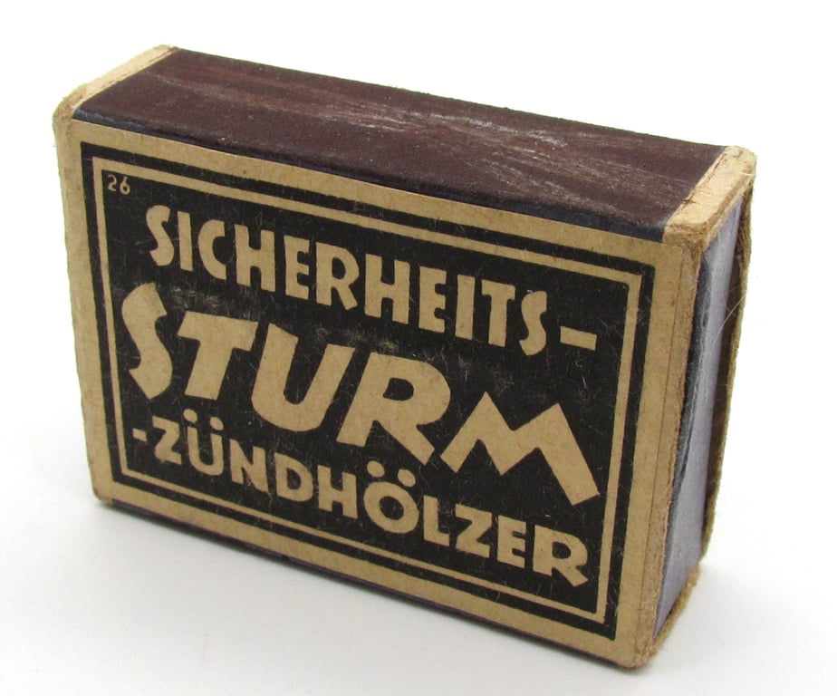 "Sicherheits-Sturm-Zündhölzer"  ( safety storm matches-empty )