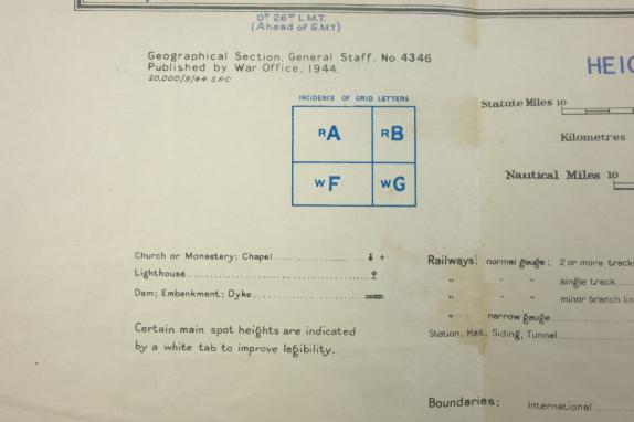British WW2 Roadmap Dusseldorf Germany