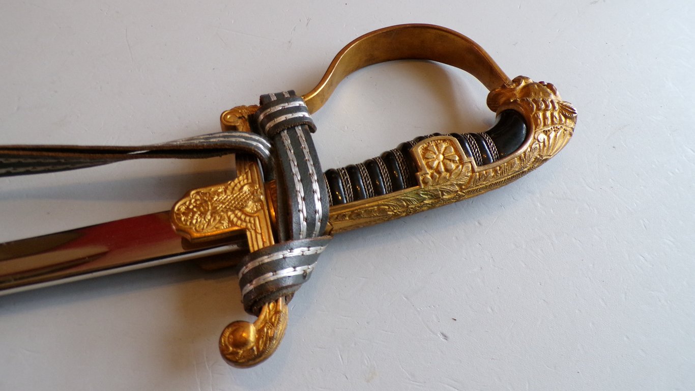 Army Officers Panther head sword by E. Pack & Sohne