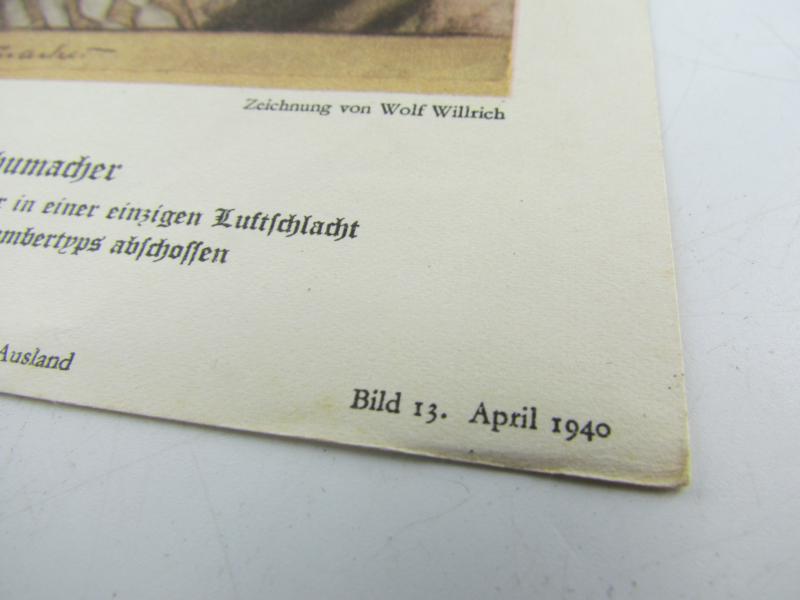 2x Portrait Photos German Pilots ( Willrich )