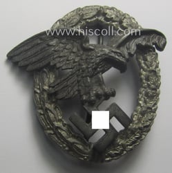 WH (Luftwaffe) 'Flugzeug-Beobachter-Abzeichen' (ie. observers'-war-badge) being a neatly...