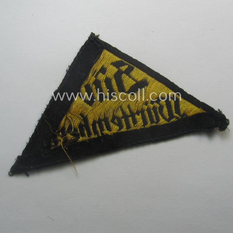 Early-pattern, 'HJ' ('Hitlerjugend') district-triangle (ie. 'Gebietsdreieck') entitled: 'Süd Württemberg'
