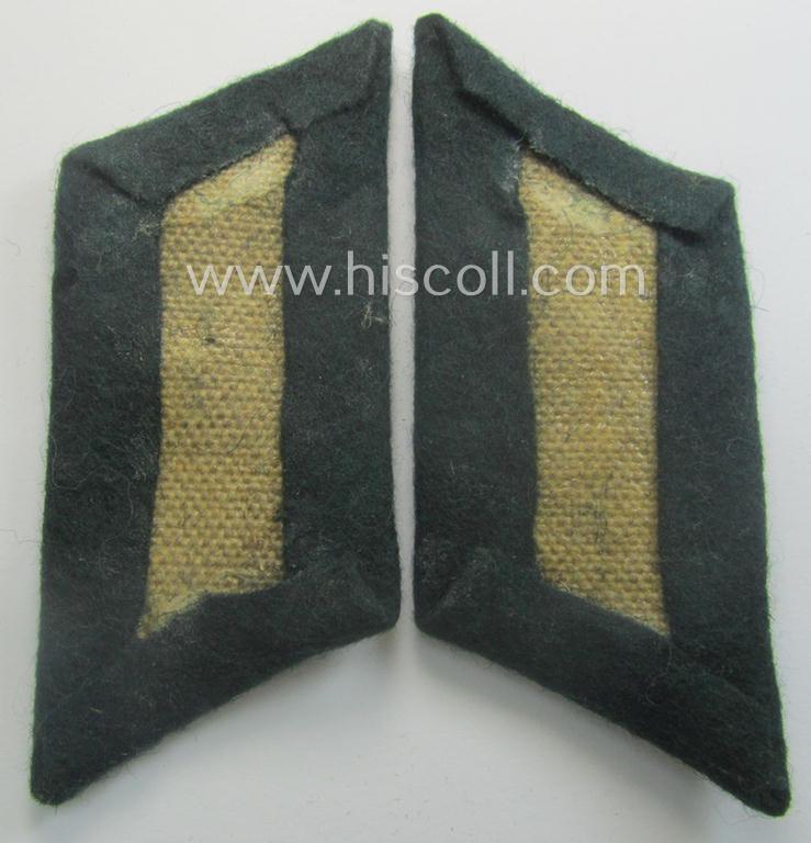 Pair of WH (Heeres) collar-tabs (ie. 'Kragenspiegel für Offiziere'): 'Offizier der Nachrichten-Truppen'