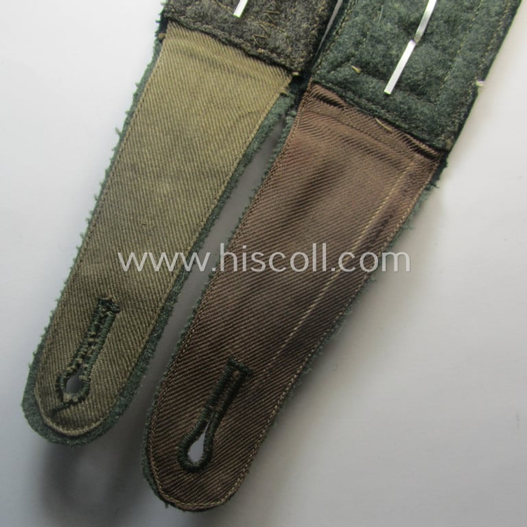 Pair of WH (Heeres), 'cyphered' so-called: 'M36'-pattern and/or pointed-styled (ie. generic-styled!) NCO-type shoulderstraps: 'Feldwebel des Infanterie-Rgts. 95'