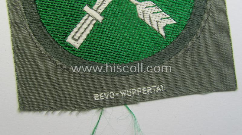 Attractive - multi-coloured- and 'BeVo'-woven - armshield (ie. 'Ärmelschild') entitled: 'Idel-Ural' as was intended for usage by a volunteer serving within the 'Volga-Tartar Legion') and that comes in a 'virtually mint- ie. unissued', condi...