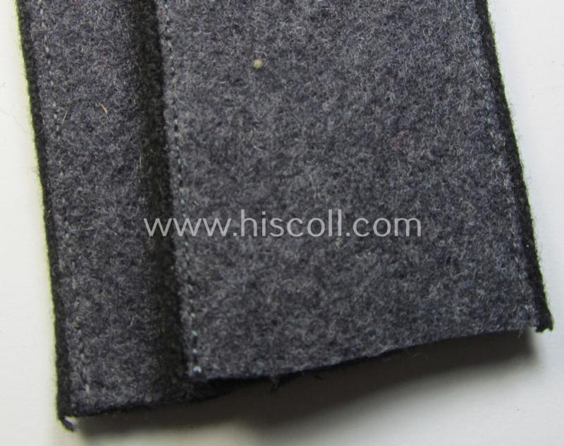 Attractive - and/or fully matching! - pair of WH (Luftwaffe) enlisted-mens'-type shoulderstraps- as piped in the black-coloured branchcolour as was intended for usage by a soldier who served within a: 'LW-Pioniere o. Bau-Abts. o. Rgts.'