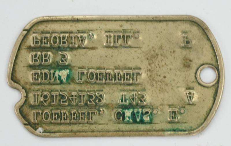 USAAF WW2 Dog-Tag ''Charles E. Loeffel'