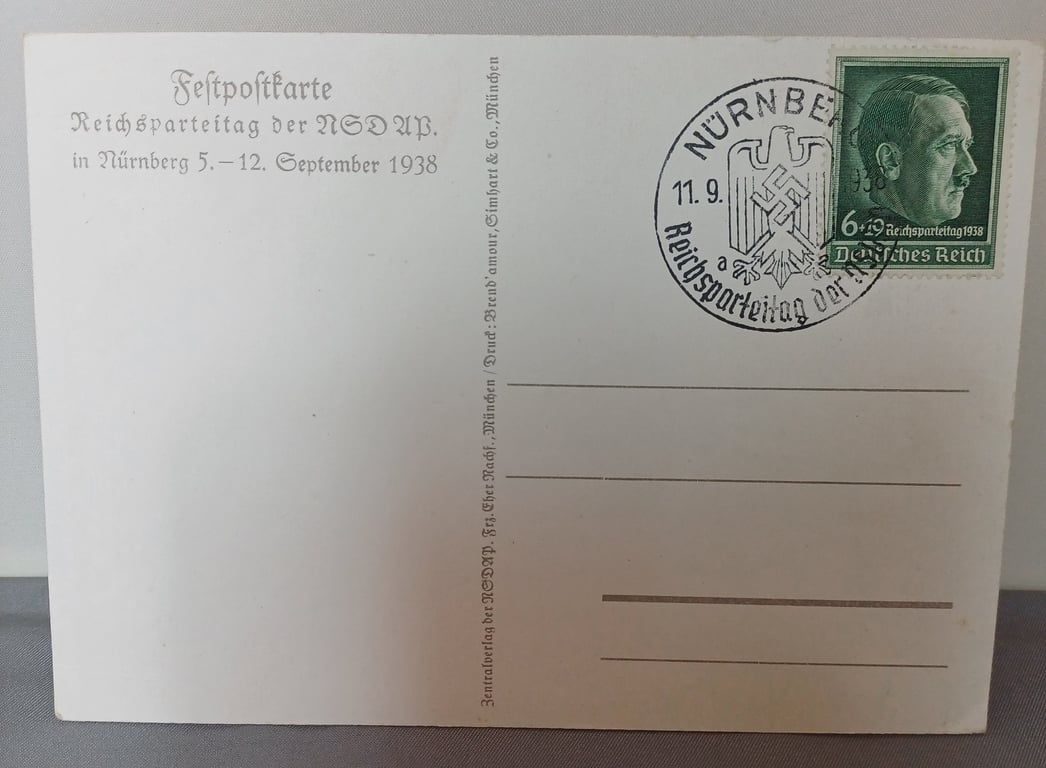 Reichparteitag 1938 postcard