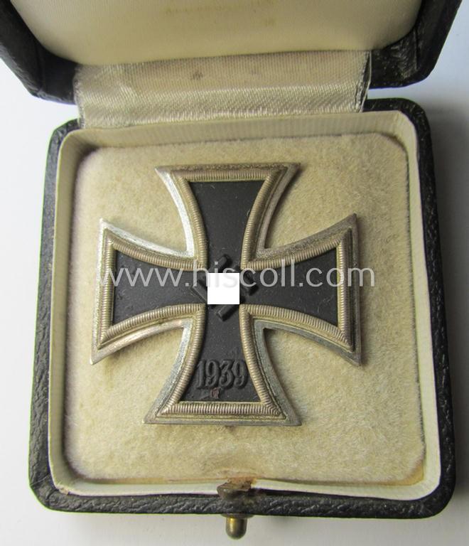 'EK1. Klasse' (ie. Iron Cross 1st class) being an (I deem) mid-war-period produced: '20'- ie. by 'C.F. Zimmermann'-marked) example and that comes complete in its specific etui as issued and/or recently found